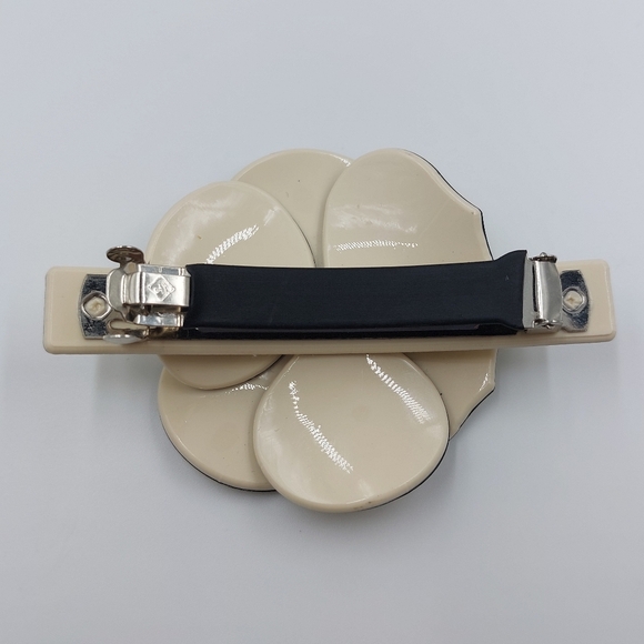 Camellia French Hair Barrettes Rhinestone Acetate Hair Clip Women - Picture 6 of 16